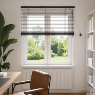 vidaXL Βενετσιάνικη Σκίαση Σκούρο Καφέ 100 x 160 cm 35 mm