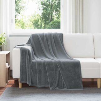 vidaXL Ριχτάρια 6 τμχ. Σκούρο Γκρι 150 x 200 cm 4.68 kg Μαλλί
