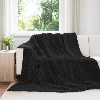 vidaXL Κουβέρτα Μαύρο 270 x 240 cm 1.7 kg Μαλλί