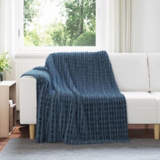 vidaXL Ριχτάρια 6 τμχ. Σκούρο μπλε 200 x 150 cm 4.5 kg Μαλλί