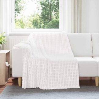 vidaXL Ριχτάρια 6 τμχ. Λευκό 200 x 150 cm 4.5 kg Μαλλί