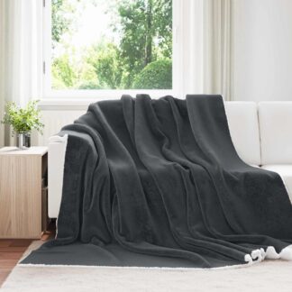 vidaXL Ριχτάρι Σκούρο Γκρι 220 x 240 cm 2.67 kg Μαλλί