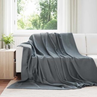 vidaXL Ριχτάρια 6 τμχ. Σκούρο Γκρι 270 x 240 cm 5.08 kg Μαλλί