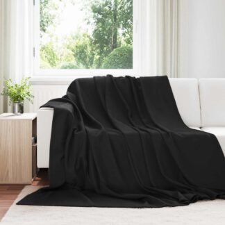 vidaXL Ριχτάρια 6 τμχ. Μαύρο 240 x 220 cm 4.28 kg Μαλλί