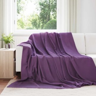 vidaXL Ριχτάρια 6 τμχ. Μοβ 240 x 220 cm 4.28 kg Μαλλί