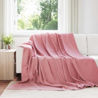 vidaXL Ριχτάρια 6 τμχ. Ροζ 270 x 240 cm 5.44 kg Μαλλί