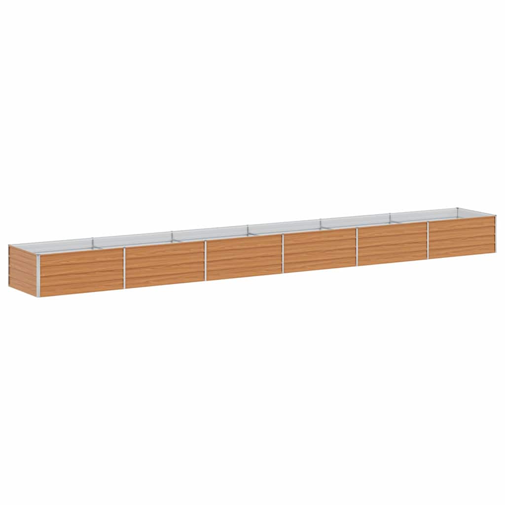 vidaXL Υπερυψωμένη Ζαρντινιέρα Ανοιχτό καφέ 600 x 80 x 45 cm - Image 2