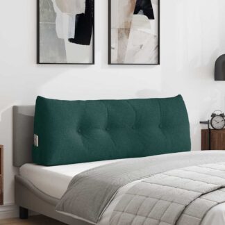 vidaXL Μαξιλάρι Πλάτης Σκούρο Πράσινο 120 x 24 x 50 εκ ύφασμα