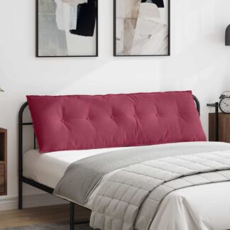 vidaXL Μαξιλάρι Πλάτης Κόκκινο 160 x 50 cm Υφασμάτινο Κορντουρά