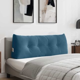 vidaXL Μαξιλάρι Πλάτης Μπλε 120 x 24 x 50 εκ Βελούδο