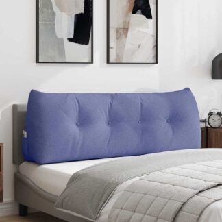 vidaXL Μαξιλάρι Πλάτης Μπλε τζην 140 x 24 x 50 εκ ύφασμα