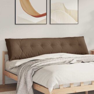 vidaXL Μαξιλάρι Πλάτης Καφέ 200 x 19 x 50 εκ ύφασμα