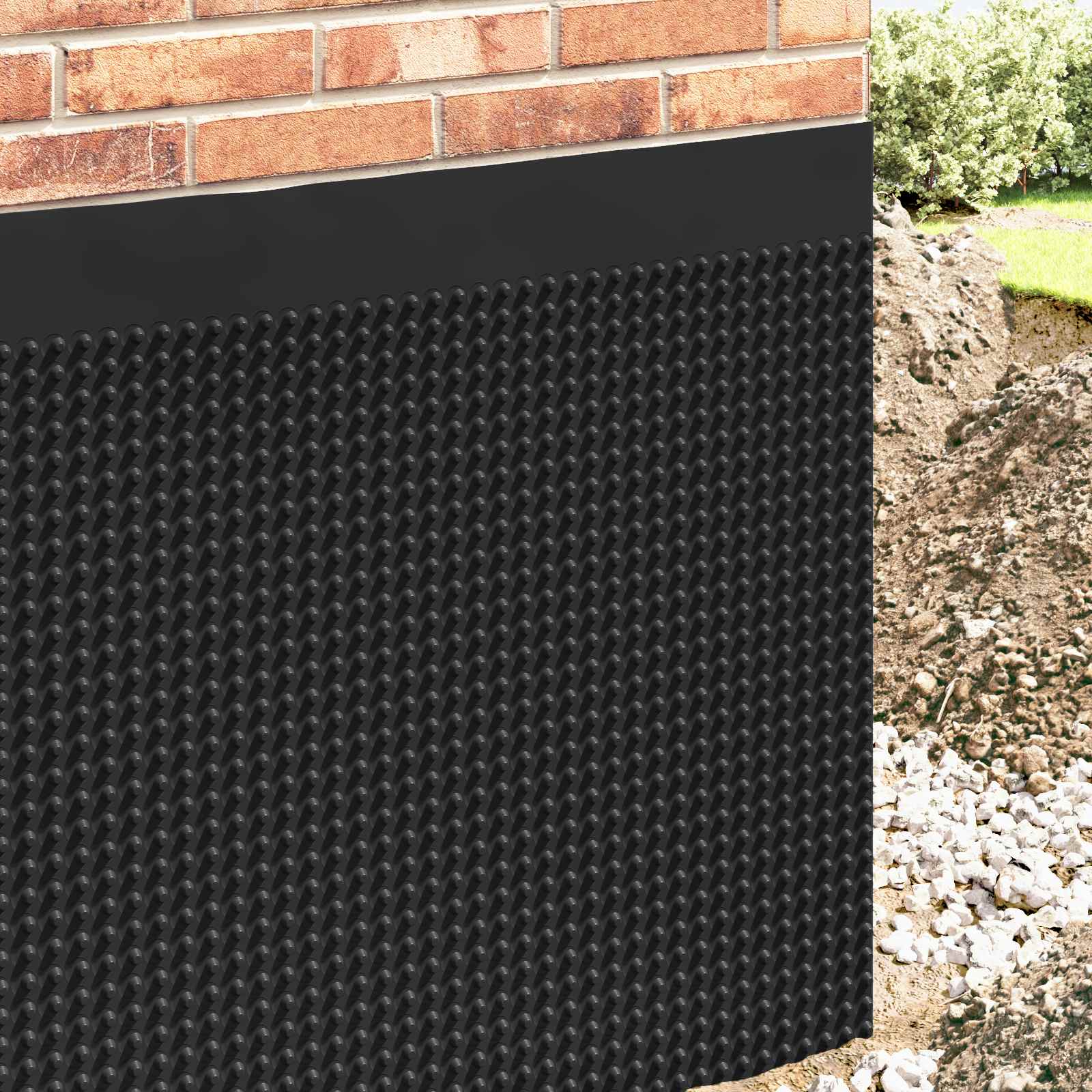vidaXL Κυματοειδές Φύλλο Αποχέτευσης Μαύρο 1 x 20 m HDPE - Image 3
