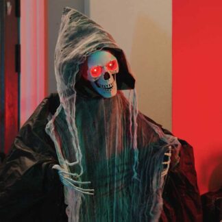 vidaXL Κρεμαστός Χάρος Halloween SPOOKA Μαύρο 112 x 164 εκ.