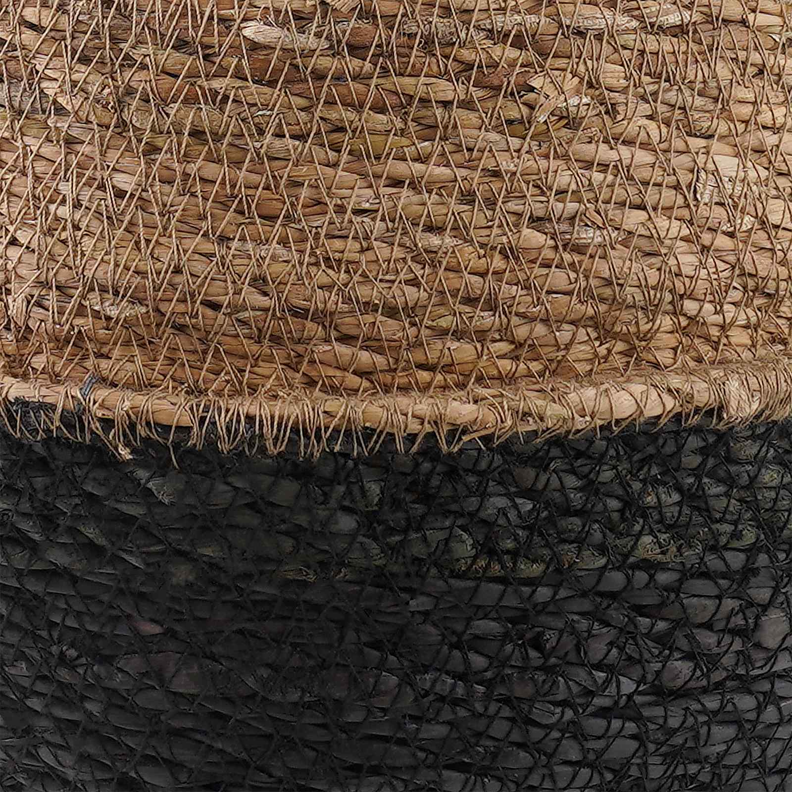 vidaXL Γλάστρα με Χερούλια 2 τμχ. Μαύρο Ø 45 x 36 cm 100% Θαλασσόχορτο - Image 5