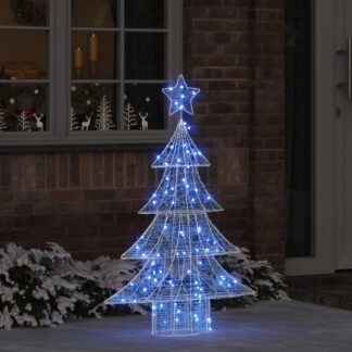 vidaXL Χριστουγεννιάτικο Δέντρο 100 LED Μπλε 120 cm Ακρυλικό