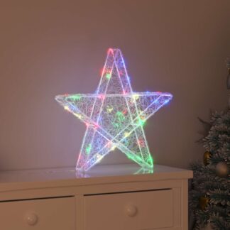 vidaXL 3D Αστέρι 50 LED Πολύχρωμο 55 x 53.5 x 10 εκ Ακρυλικό