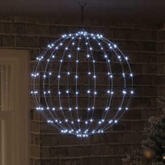 vidaXL Μπάλα Ψυχρό λευκό 60 x 60 x 62 εκ. Μέταλλο 192 LED