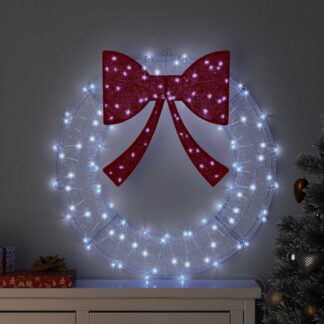 vidaXL Στεφάνι 60 LED Ψυχρό λευκό 76 x 76 x 8,5 εκ Ακρυλικό