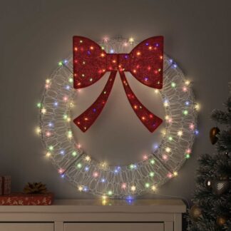 vidaXL Στεφάνι 60 LED Πολύχρωμο 76 x 76 x 8,5 εκ Ακρυλικό
