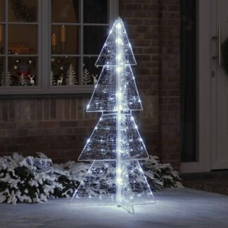 vidaXL Χριστουγεννιάτικο Δέντρο 160 LED Κρύο Λευκό 150 cm Ακρυλικό
