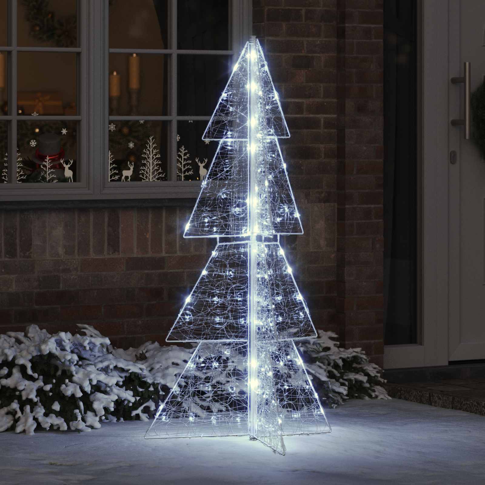 vidaXL Χριστουγεννιάτικο Δέντρο 160 LED Κρύο Λευκό 150 cm Ακρυλικό