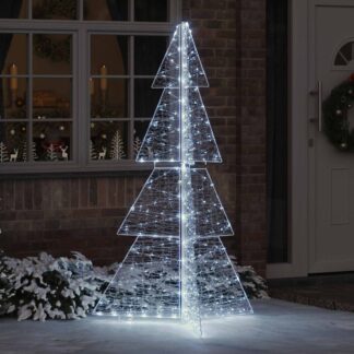 vidaXL Χριστουγεννιάτικο Δέντρο 240 LED Κρύο Λευκό 180 cm Ακρυλικό