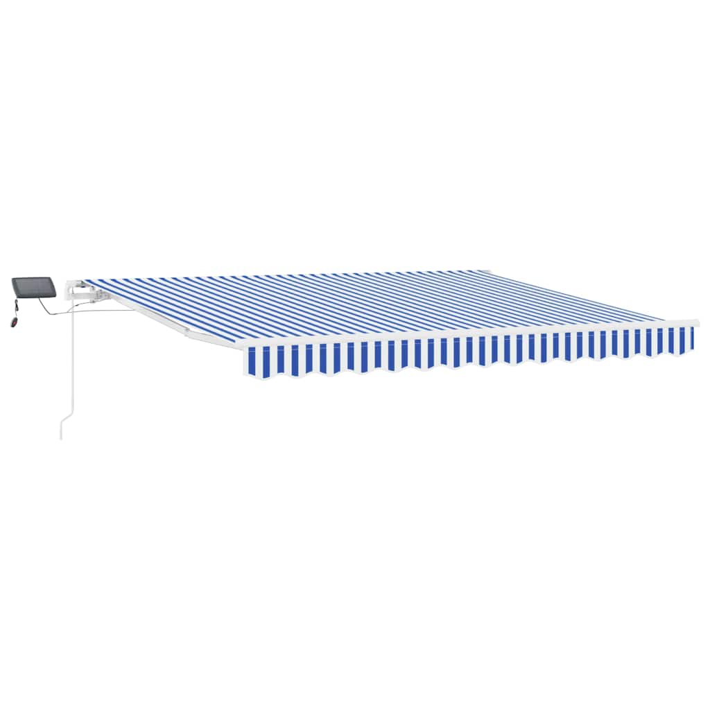 vidaXL Αναδιπλούμενη τέντα Μπλε και άσπρο 350 x 250 εκ - Image 2