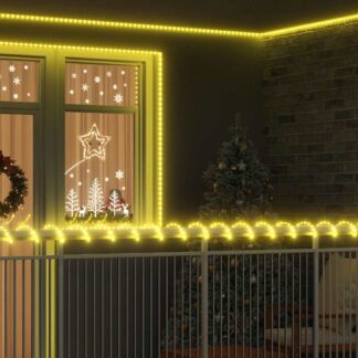 vidaXL Φωτιστικό Συρματόσχοινο με 480 LED Θερμό λευκό 20 m PVC