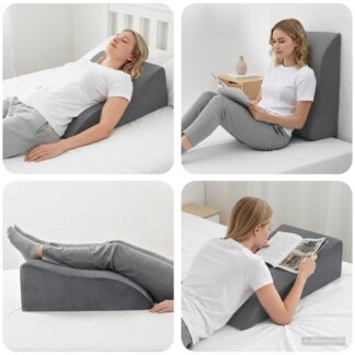 vidaXL Μαξιλάρι Ποδιών 68 x 41 x 24 εκ PU Αφρός Γκρι