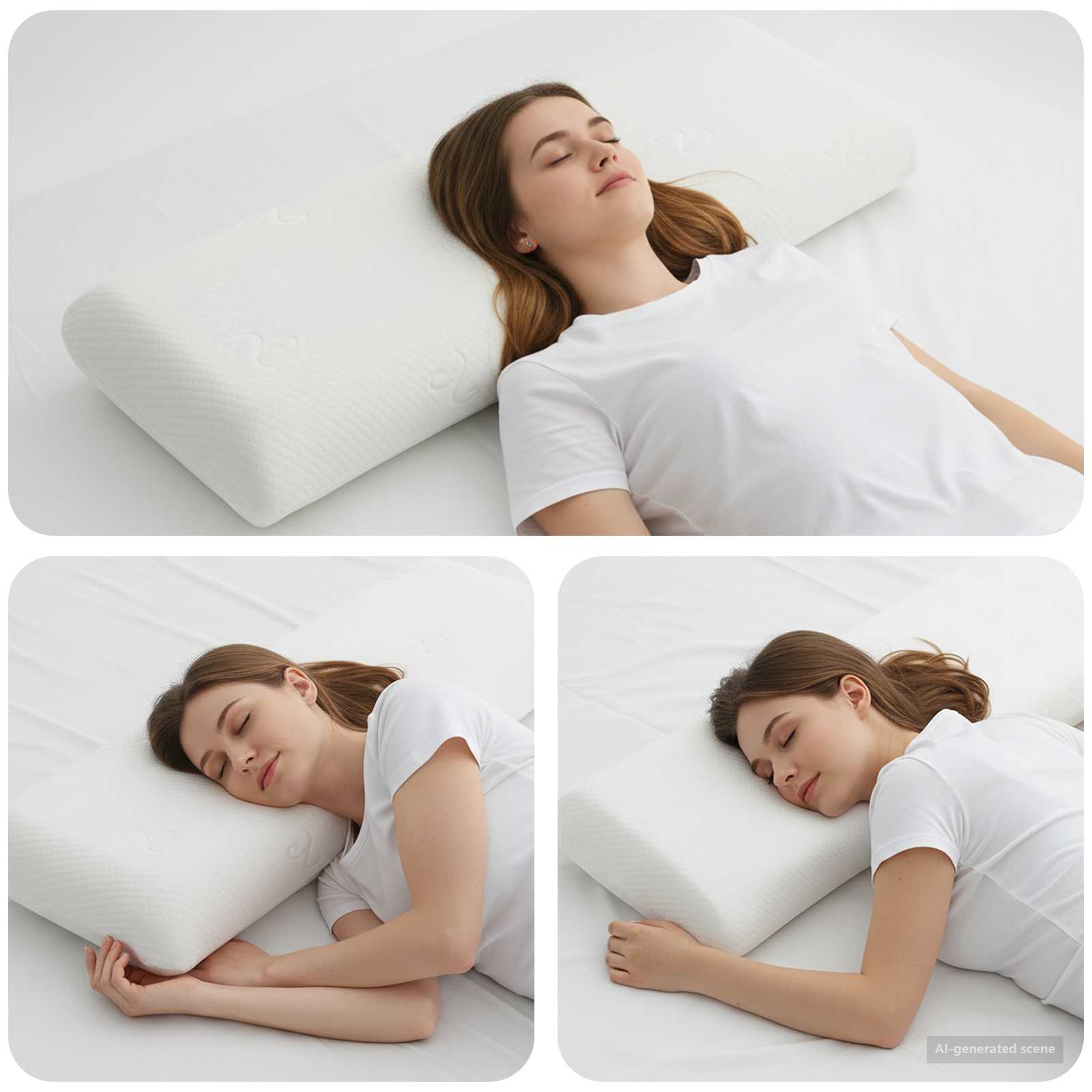 vidaXL Μαξιλάρι Ύπνου 135 x 36 x 13 εκ Μεσαίο Τζελ Μνήμης Φόρμα Λευκό