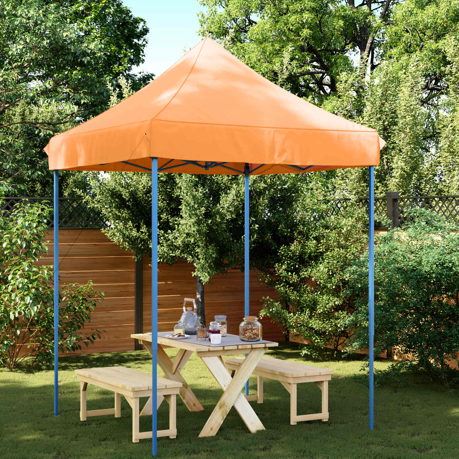 vidaXL Σκηνή Πάρτυ 200 x 200 x 306 εκ. Πορτοκαλί Ύφασμα Όξφορντ