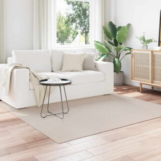 vidaXL Χαλιά χώρου τετράγωνο FARO Κρεμ 120 x 120 cm Πολυεστέρας