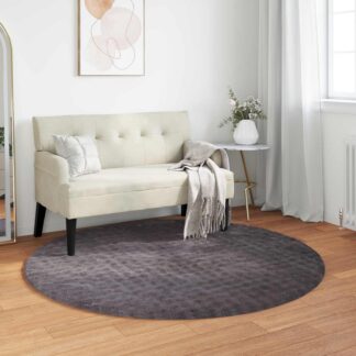 vidaXL Χαλιά χώρου Γύρος SIROLO Ανθρακί Ø 160 CM Πολυεστέρας