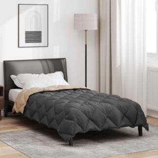 vidaXL Χειμερινό Παπλωματοθήκη 140 x 200 cm 450 gsm Ανθρακί και Taupe