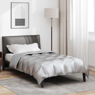 vidaXL Χειμερινό Παπλωματοθήκη 135 x 220 εκ. 450 gsm Ασημί