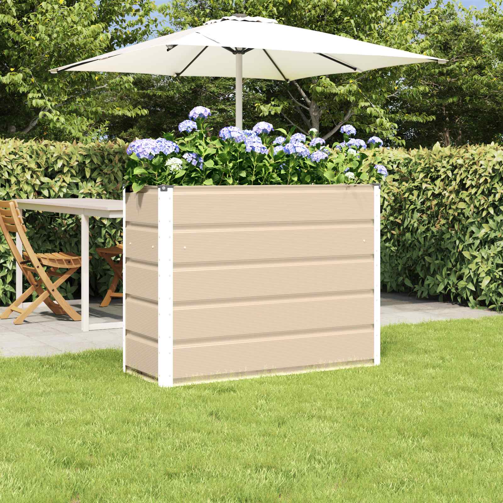 vidaXL Γλάστρα Ελεφαντόδοντο 100 x 40 x 75 cm Ατσάλι