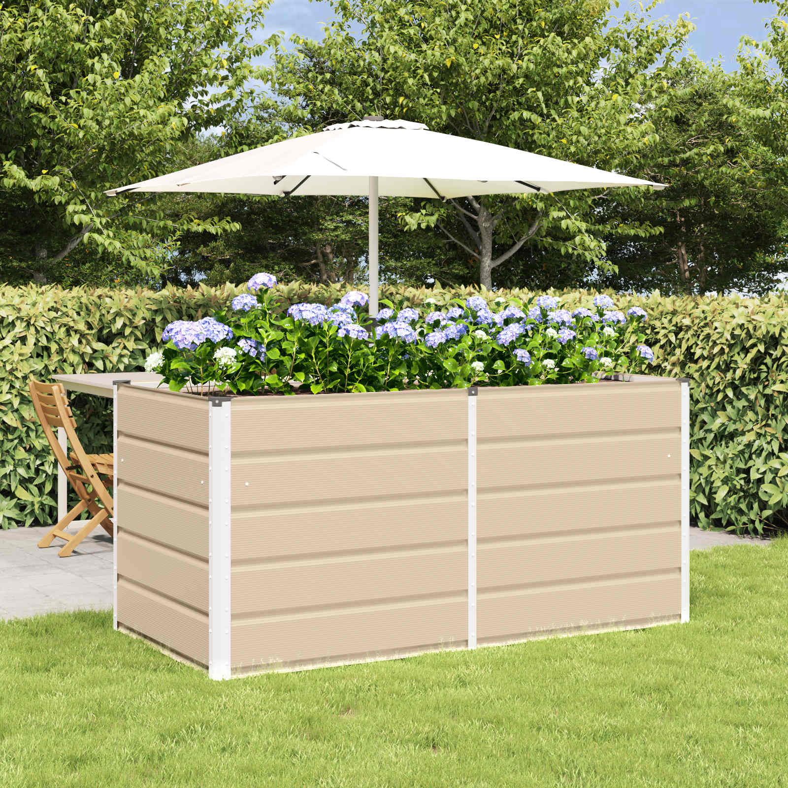 vidaXL Γλάστρα Ελεφαντόδοντο 160 x 80 x 75 cm Ατσάλι