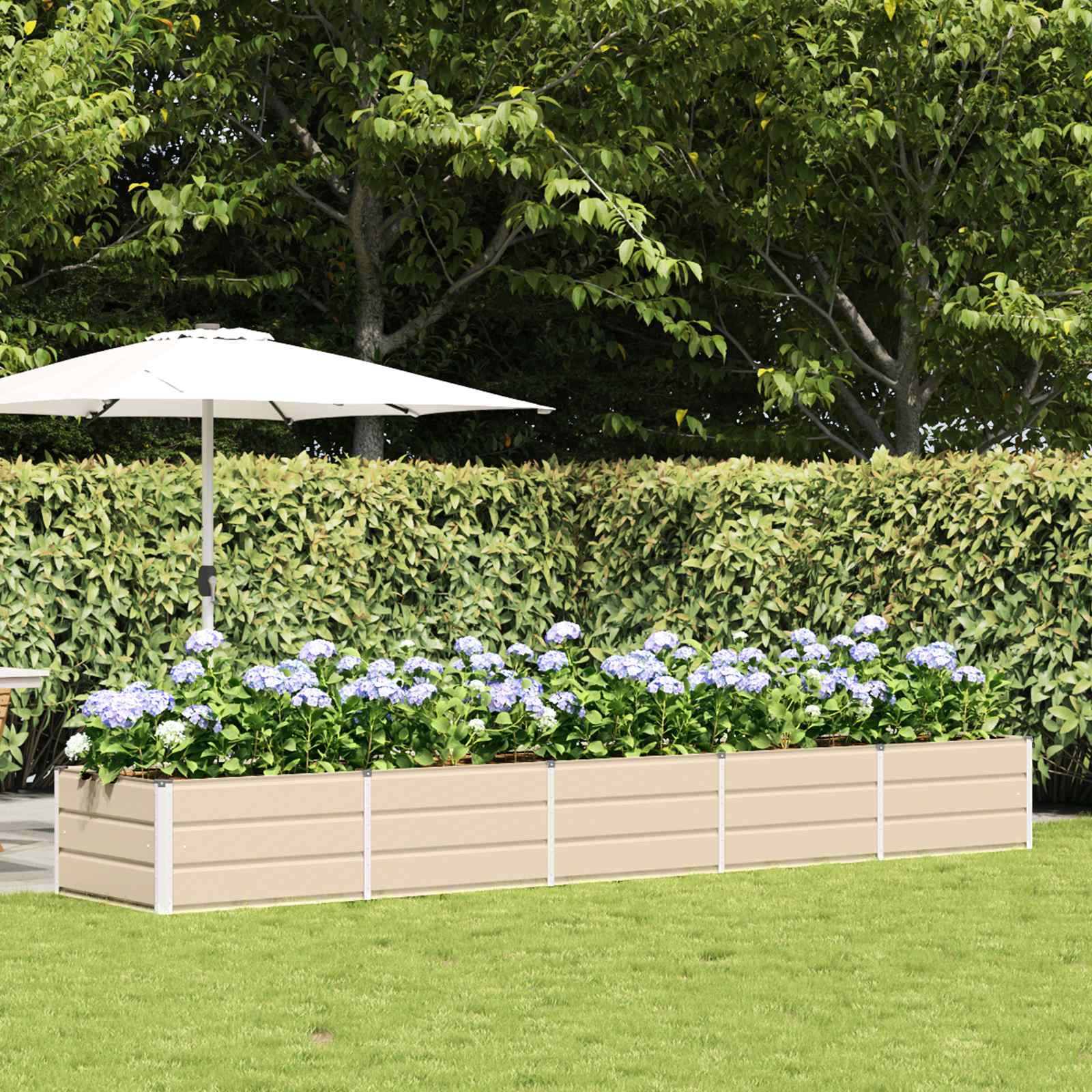 vidaXL Γλάστρα Ελεφαντόδοντο 400 x 80 x 45 cm Ατσάλι