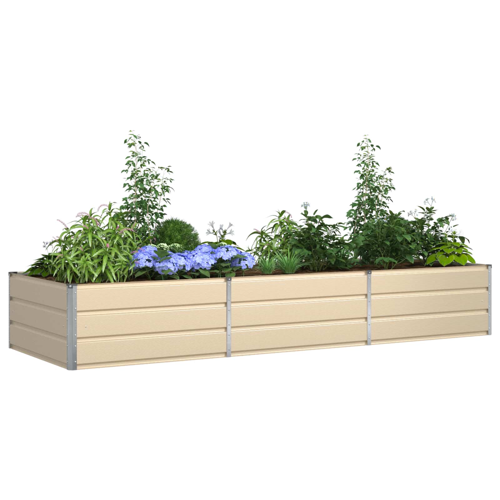 vidaXL Γλάστρα Ελεφαντόδοντο 290 x 100 x 45 εκ Γαλβανισμένος Χάλυβας - Image 3