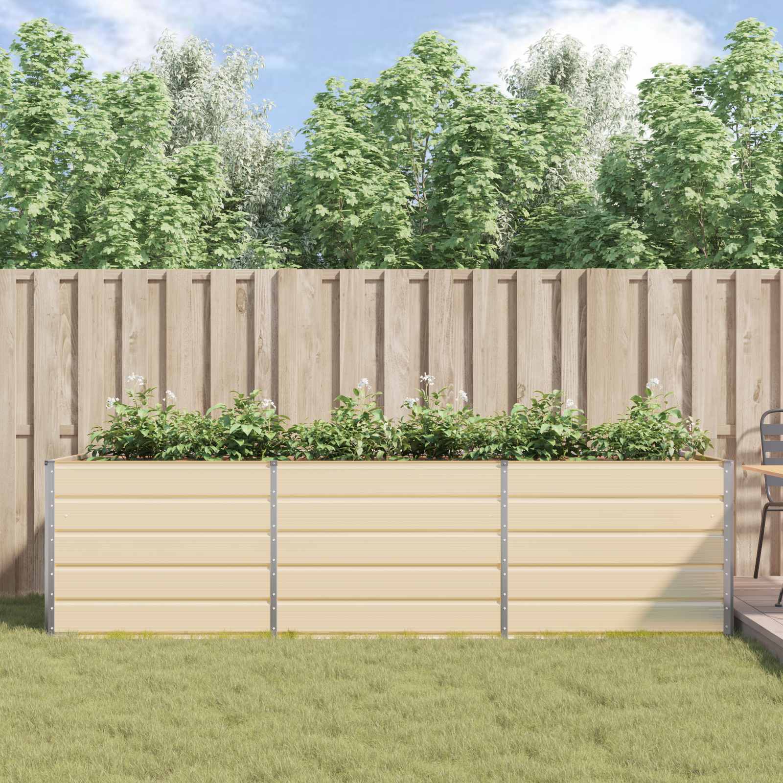 vidaXL Γλάστρα Ελεφαντόδοντο 290 x 100 x 75 εκ Γαλβανισμένος Χάλυβας - Image 4