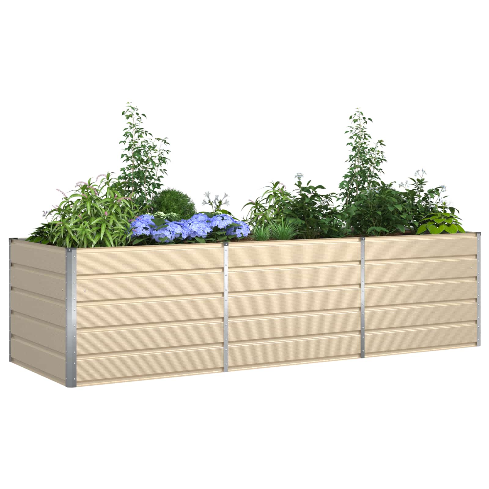 vidaXL Γλάστρα Ελεφαντόδοντο 290 x 100 x 75 εκ Γαλβανισμένος Χάλυβας - Image 3
