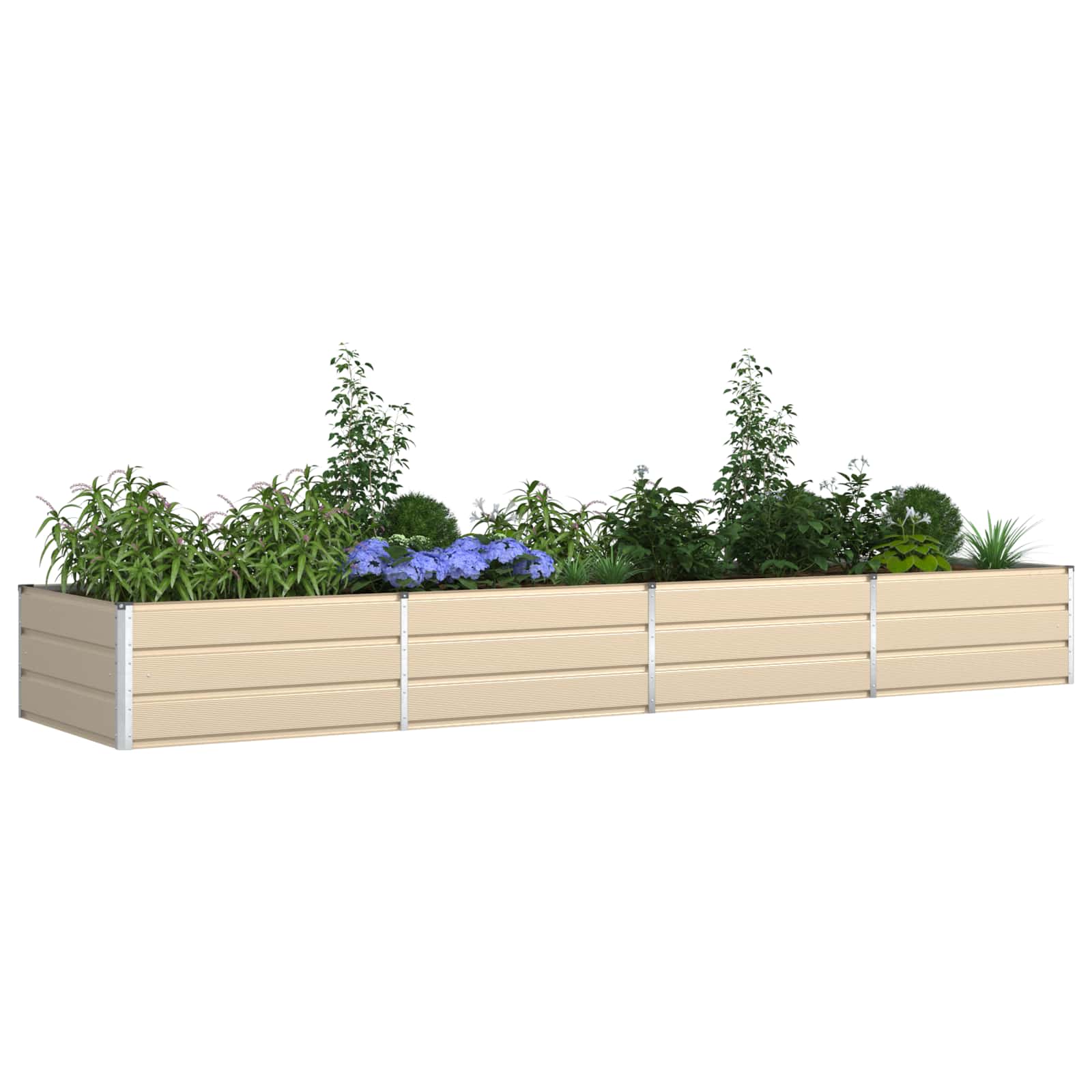 vidaXL Γλάστρα Ελεφαντόδοντο 385 x 100 x 45 εκ Γαλβανισμένος Χάλυβας - Image 3