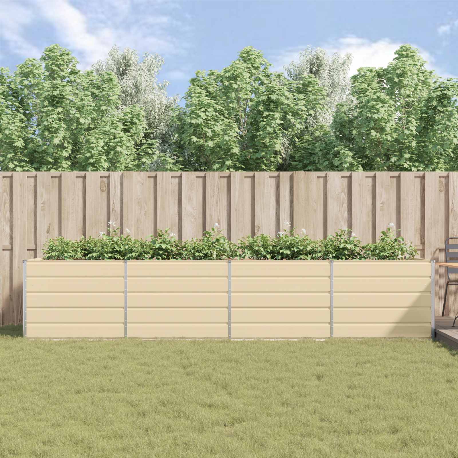 vidaXL Γλάστρα Ελεφαντόδοντο 385 x 100 x 75 εκ Γαλβανισμένος Χάλυβας - Image 4