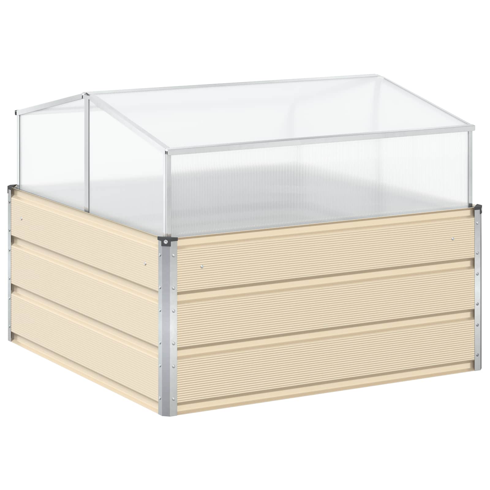 vidaXL Γλάστρα Ελεφαντόδοντο 100 x 100 x 77 cm Γαλβανισμένος Χάλυβας - Image 2