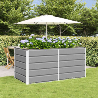 vidaXL Γλάστρα Ανοιχτό γκρι 160 x 80 x 75 cm Ατσάλι