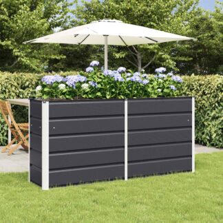 vidaXL Γλάστρα Ανθρακί 160 x 40 x 75 εκ. Ατσάλι