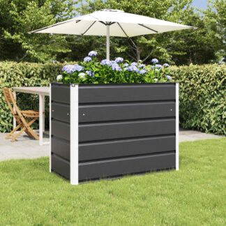 vidaXL Γλάστρα Ανθρακί 100 x 50 x 75 cm Επικαλυμμένος Χάλυβας
