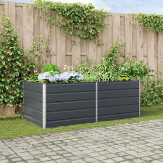 vidaXL Γλάστρα Ανθρακί 195 x 100 x 75 εκ Γαλβανισμένος Χάλυβας