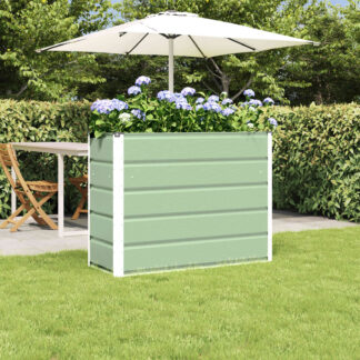 vidaXL Γλάστρα Πράσινο 100 x 40 x 75 cm Ατσάλι